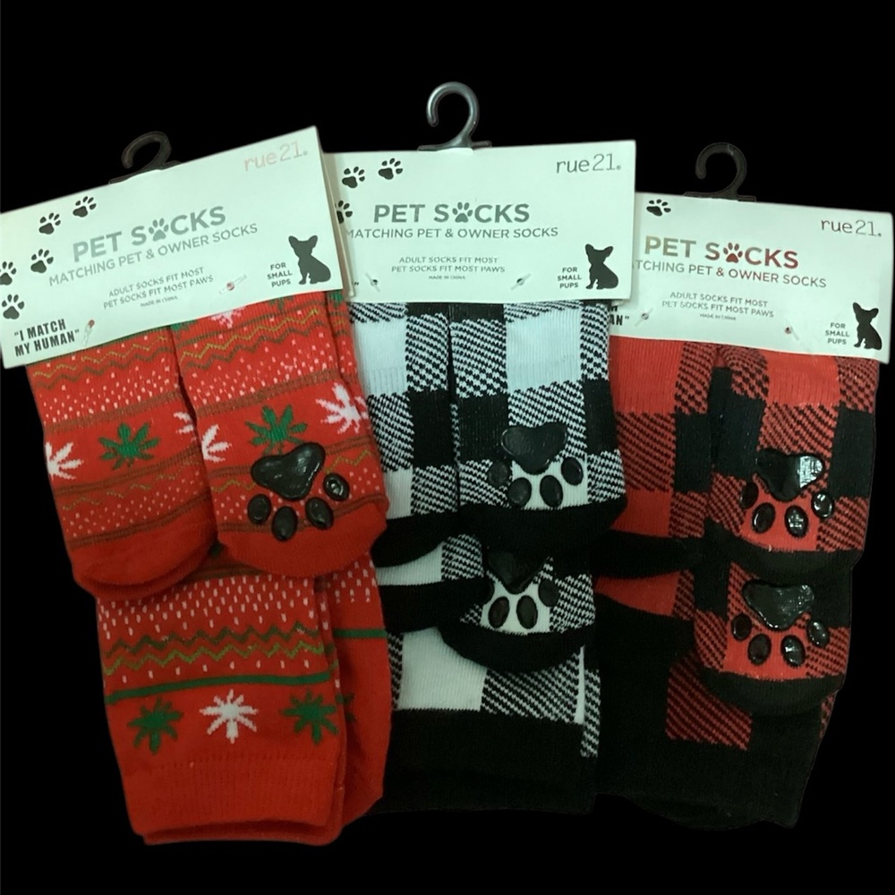 RUE21 PET AND OWNER MATCHING SOCKS LOT